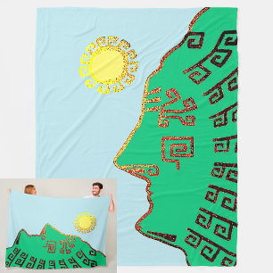 Velo Cobertor de Fleece com Desenho de Machu Picchu Cus