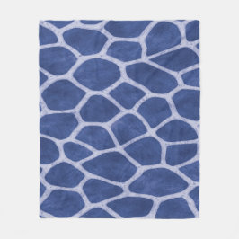 Velo Cobertor de Fleece com Estampa de Girafa Azul Escu