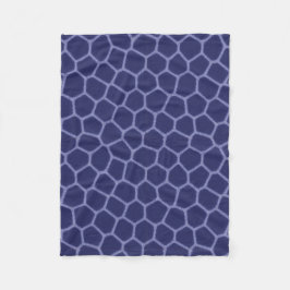 Velo Cobertor de Fleece com Estampa de Girafa Azul Escu