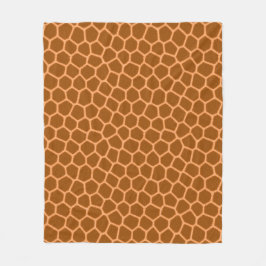 Velo Cobertor de Fleece com Estampa de Girafa em Bege C