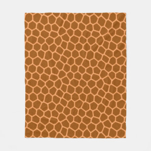Velo Cobertor de Fleece com Estampa de Girafa em Bege C