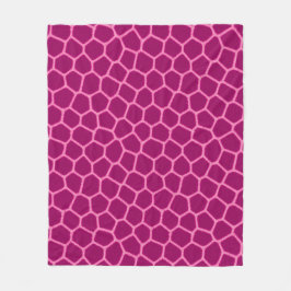 Velo Cobertor de Fleece com Estampa de Girafa Rosa Choq