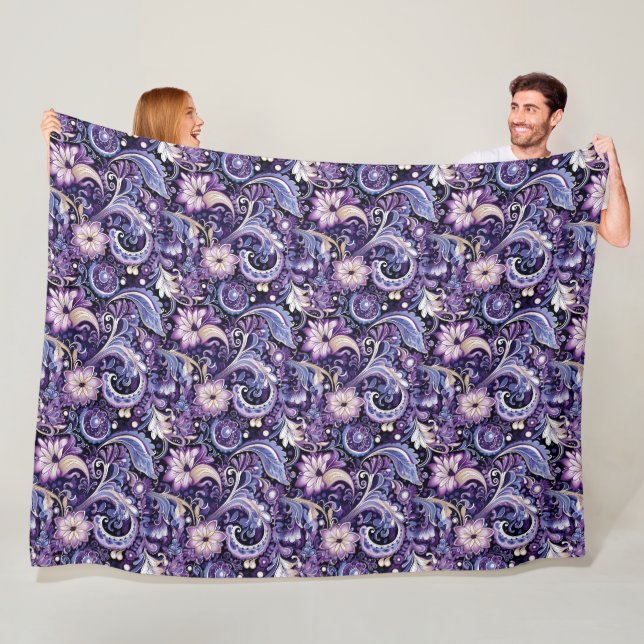 Velo Cobertor de Fleece com Estampa Paisley (In Situ)
