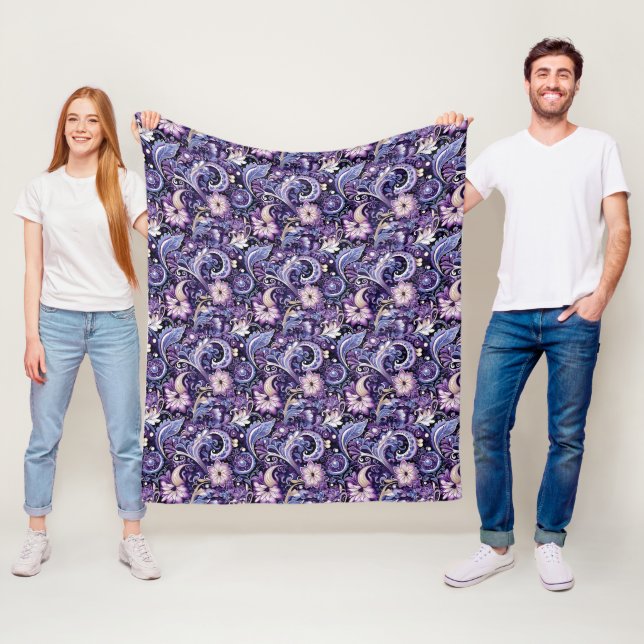 Velo Cobertor de Fleece com Estampa Paisley (In Situ)