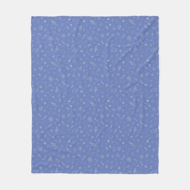 Velo Cobertor de Fleece com Estampa Sem Costura de Linh (Frente)