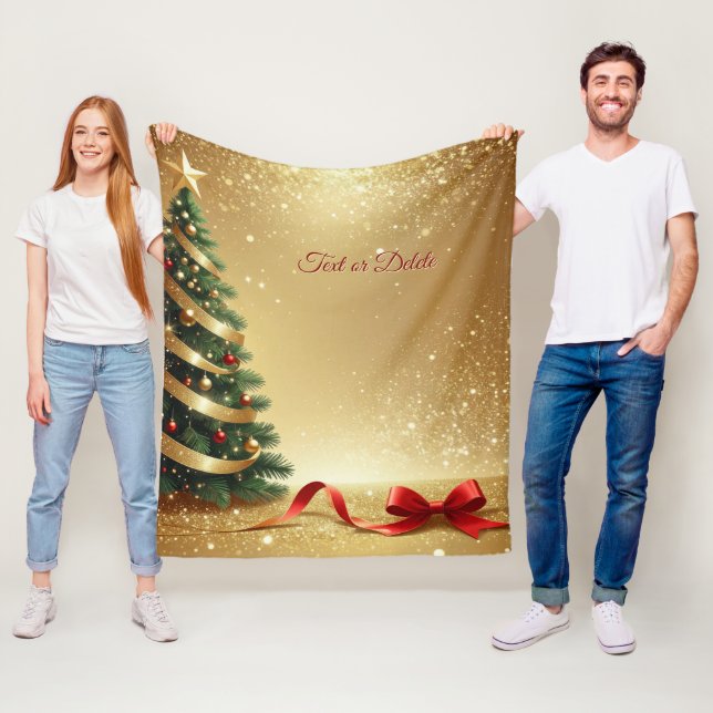 Velo Cobertor de Fleece com Fitas de Árvore de Natal (In Situ)