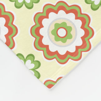 Velo Cobertor de Fleece com Floral Vintage Personalizad