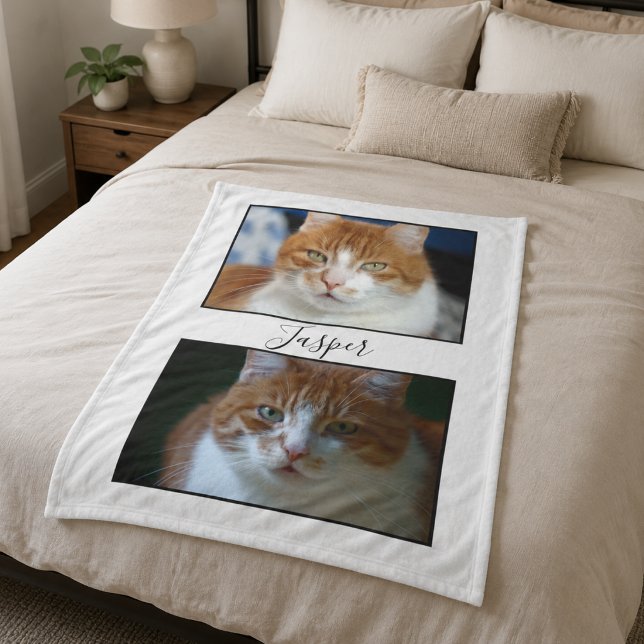 Velo Cobertor de Fleece com Foto de Dois Animais de Est (Criador carregado)