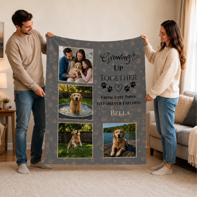 Velo Cobertor de Fleece com Foto Personalizada do Cacho (Criador carregado)