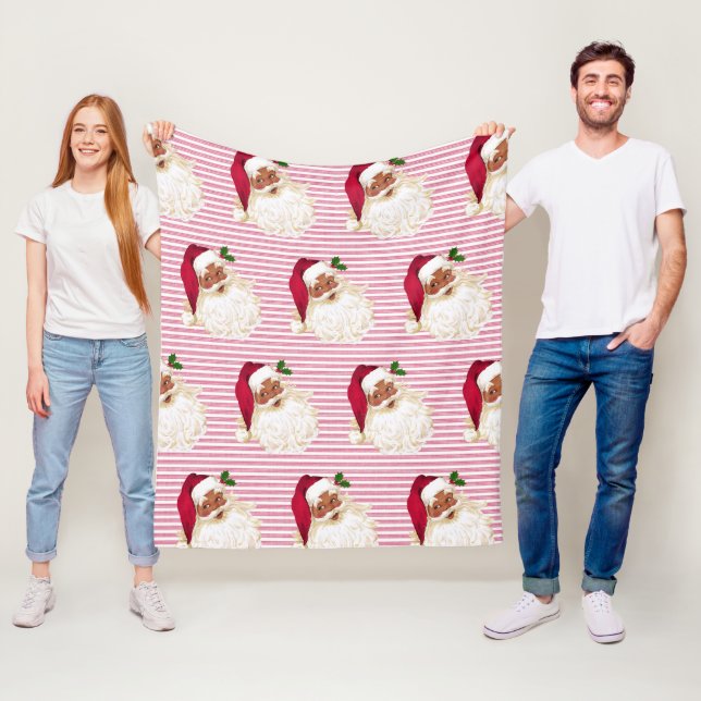 Velo Cobertor de Fleece com Listra de Cranberry do Papa (In Situ)