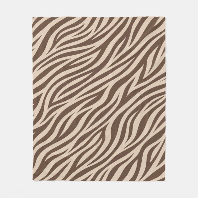 Velo Cobertor de Fleece com Listras de Zebra Clássicas  (Frente)