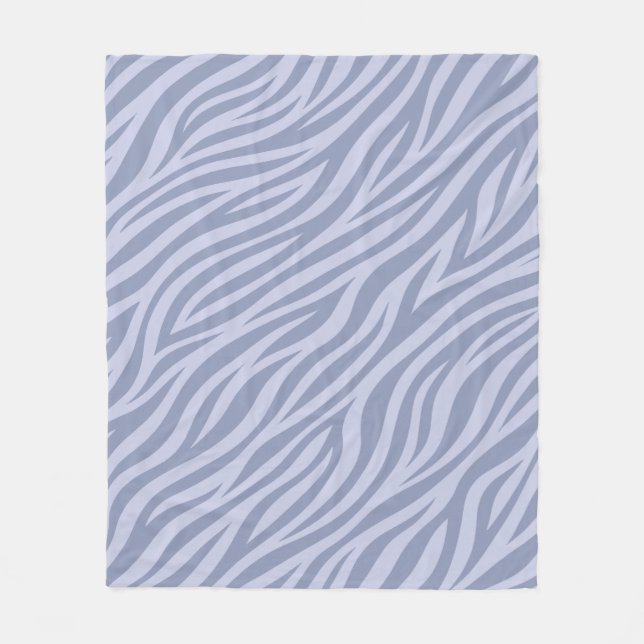 Velo Cobertor de Fleece com Listras de Zebra em Lavanda (Frente)