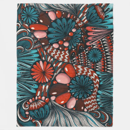 Velo Cobertor de Fleece com Padrão Artsy Zentangle Neur