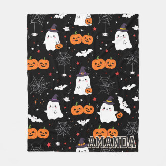 Velo Cobertor de Fleece com Padrão de Fantasma de Hallo