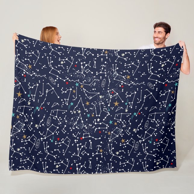 Velo Cobertor de Fleece com Padrão Espacial (In Situ)