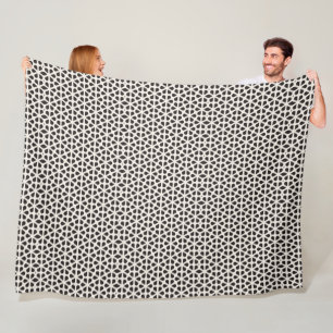 Velo Cobertor de Fleece com Padrão Floral Geométrico Pr