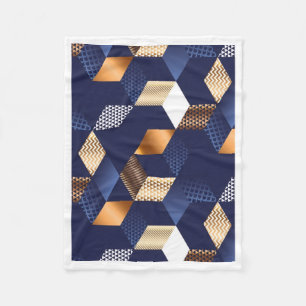 Velo Cobertor de Fleece com Padrão Geométrico Abstrato