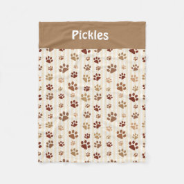 Velo Cobertor de Fleece com Patas de Cachorro Marrom e