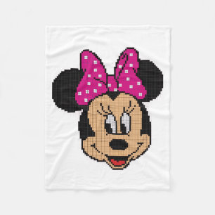 Velo Cobertor de Fleece com Rato em Pixel Art com Laço 