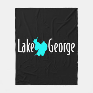 Velo Cobertor de Fleece com Silhueta do Lago George NY