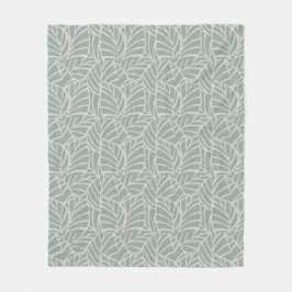 Velo Cobertor de Fleece com Veias Botânicas Minimalista