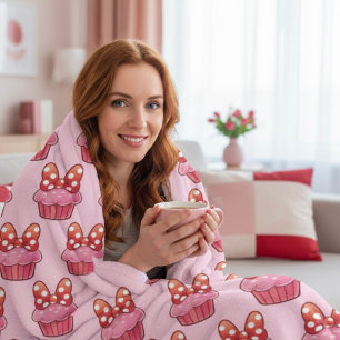 Velo Cobertor de Fleece Cupcake