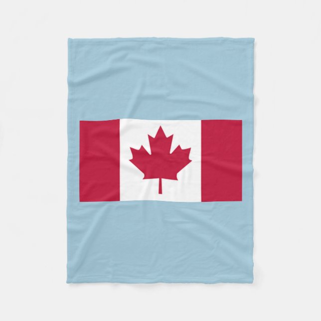 Velo Cobertor de Fleece da Bandeira Canadense (Frente)