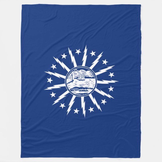 Velo Cobertor de Fleece da Bandeira de Buffalo, Nova Yo (Frente)