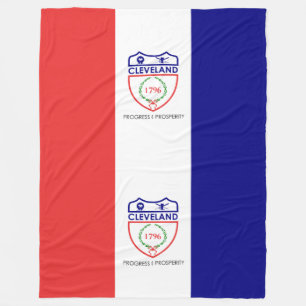 Velo Cobertor de Fleece da Bandeira de Cleveland, Ohio
