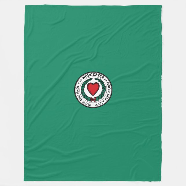 Velo Cobertor de Fleece da Bandeira de Worcester, Massa (Frente)