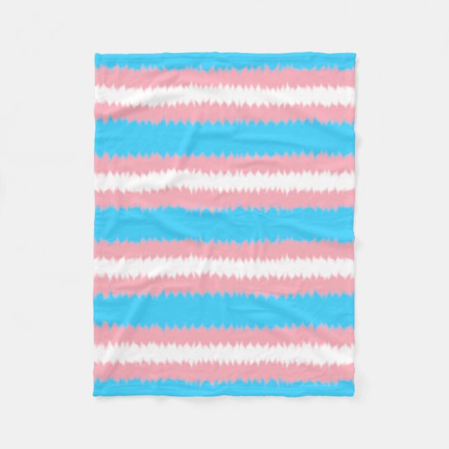 Velo Cobertor de Fleece da Bandeira Trans (Frente)