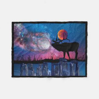 Velo Cobertor de Fleece da Lua de Samhain Galáxia Stone