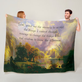 Velo Cobertor de fleece da oração de serenidade das mon