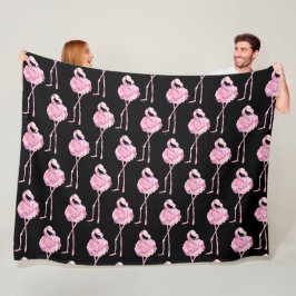 Velo Cobertor de Fleece da Série Tender Flamingo Design