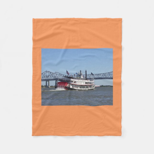 Velo Cobertor de Fleece de Barco a Vapor (Frente)
