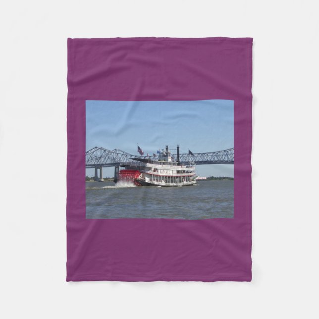 Velo Cobertor de Fleece de Barco a Vapor (Frente)