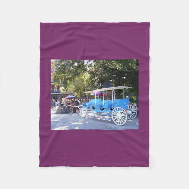 Velo Cobertor de Fleece de Carruagem e Cavalo (Frente)