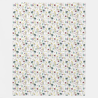 Velo Cobertor de Fleece de Flores Silvestres Vibrantes