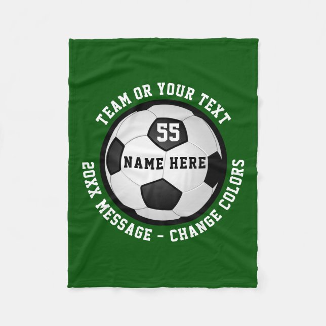 Velo Cobertor de Fleece de Futebol Personalizado Barato (Frente)