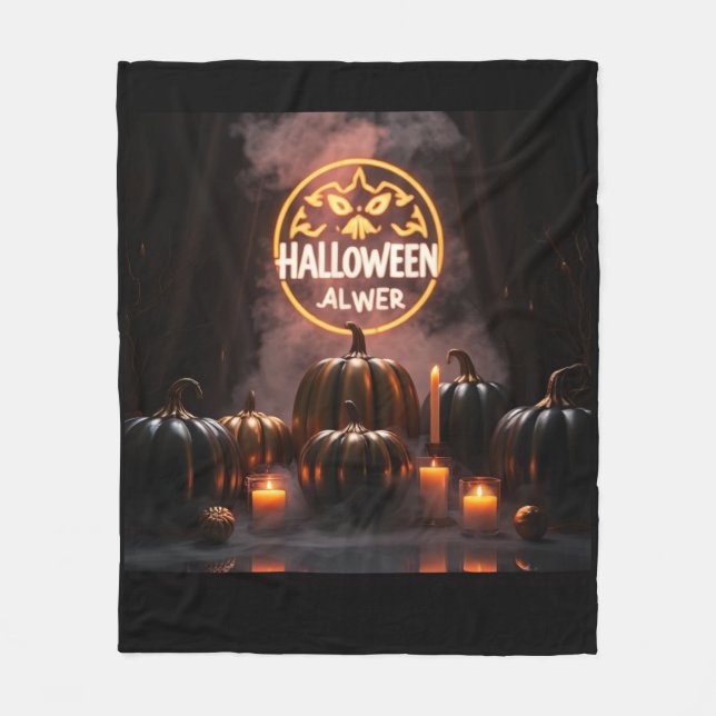 Velo Cobertor de Fleece de Luxo para Halloween 2025 🎃� (Frente)