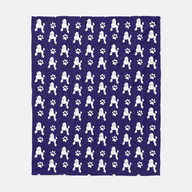 Velo Cobertor de Fleece de Poodle Fofo (Frente)