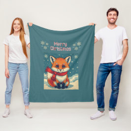 Velo Cobertor de Fleece de Raposa de Natal Aconchegante