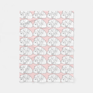 Velo Cobertor de Fleece de Urso Polar de Ursinhos Bebês