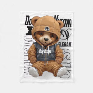 Velo Cobertor de Fleece de Urso Teddy Streetwear Elegan