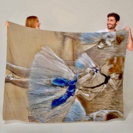 Velo Cobertor de Fleece Degas Dançarina com Laço Azul