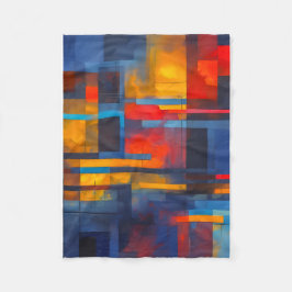 Velo Cobertor de Fleece (Design Abstrato)