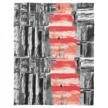 Cobertor de Fleece – Design Abstrato Red Pulse