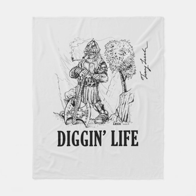 Velo Cobertor de Fleece Diggin 'Life (Frente)