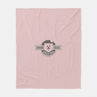 Velo Cobertor de Fleece Digital Cachorro Rosa