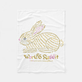Velo Cobertor de Fleece do Coelho Wor(l)d